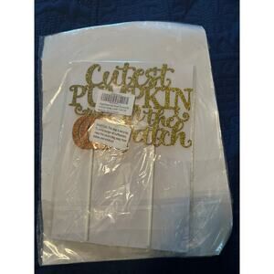 NIP Baby Shower Decorations 'Cutest Pumpkin in the Patch' Banner Picks